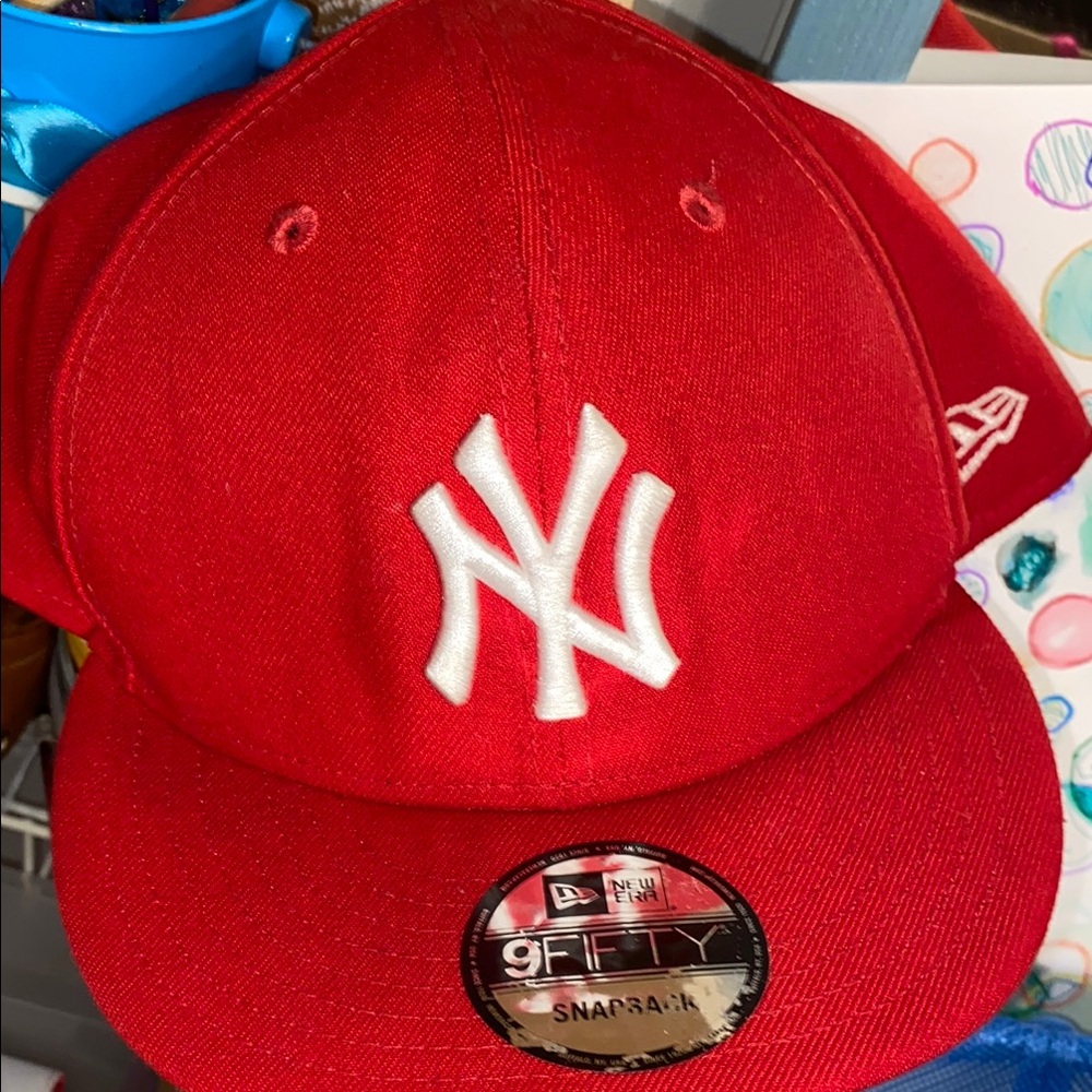 New Era Red Baseball Cap with NY Logo